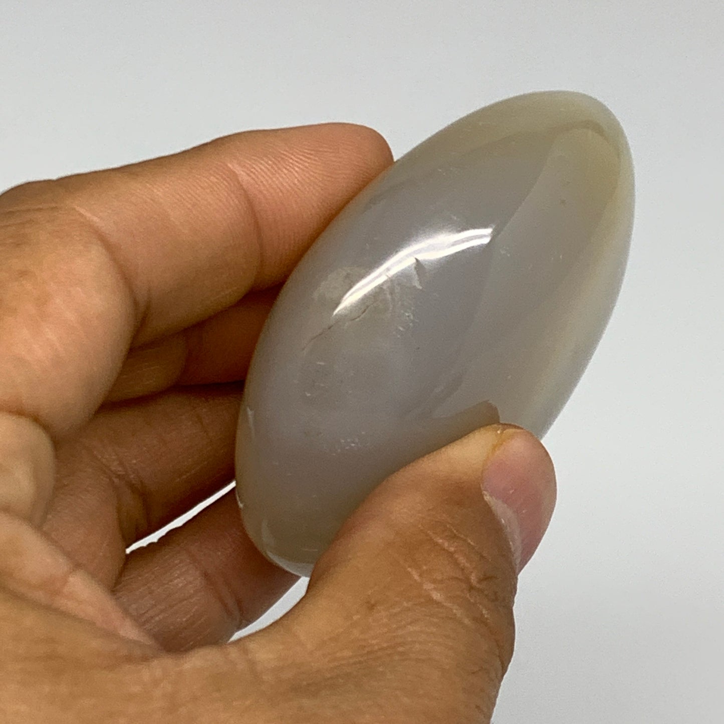 112.1g, 2.4"x2"x0.9" Orca Agate Palm-Stone Reiki Energy Crystal Reiki, B27870