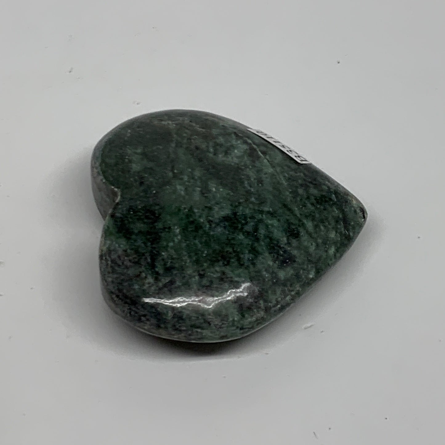 82.8g, 2.1"x2.3"x0.7" Green Serpentine Heart Polished Gemstones, B35110