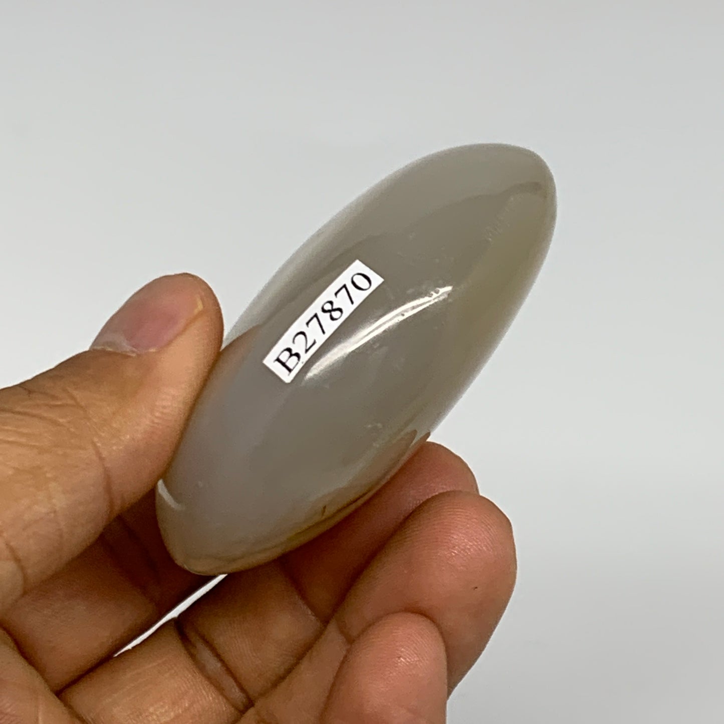 112.1g, 2.4"x2"x0.9" Orca Agate Palm-Stone Reiki Energy Crystal Reiki, B27870