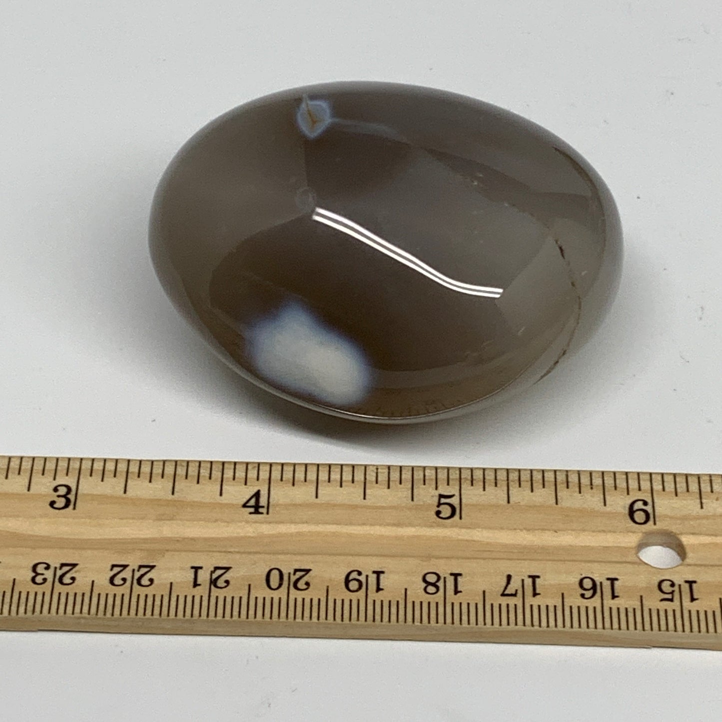 165.3g, 2.6"x2"x1.5" Orca Agate Palm-Stone Reiki Energy Crystal Reiki, B28699