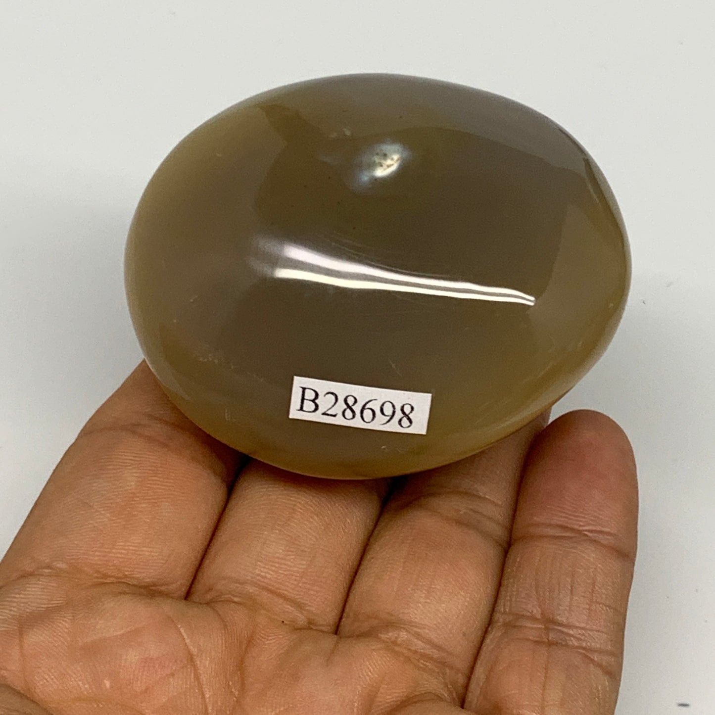 141.2g, 2.3"x1.9"x1.4" Orca Agate Palm-Stone Reiki Energy Crystal Reiki, B28698