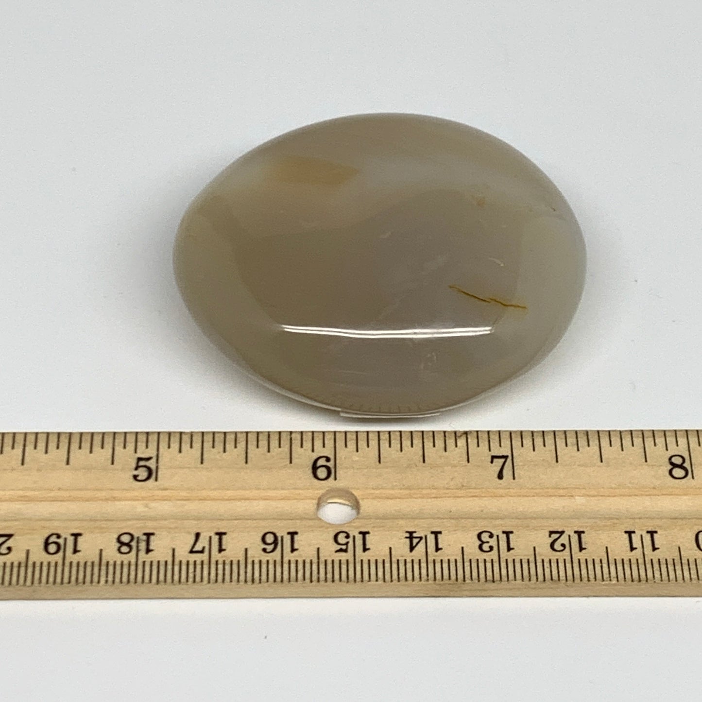 112.1g, 2.4"x2"x0.9" Orca Agate Palm-Stone Reiki Energy Crystal Reiki, B27870