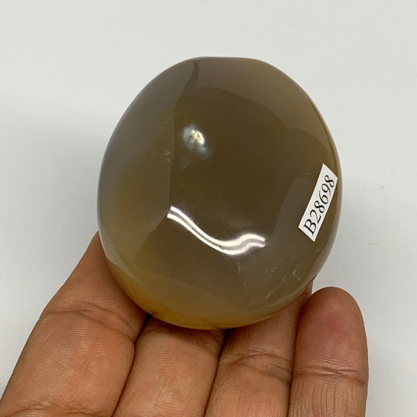 141.2g, 2.3"x1.9"x1.4" Orca Agate Palm-Stone Reiki Energy Crystal Reiki, B28698