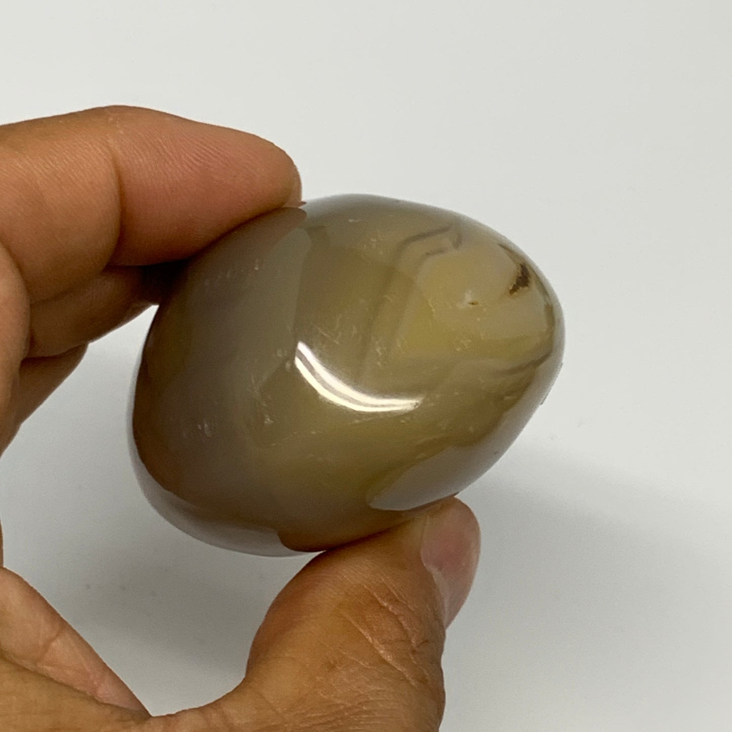 141.2g, 2.3"x1.9"x1.4" Orca Agate Palm-Stone Reiki Energy Crystal Reiki, B28698