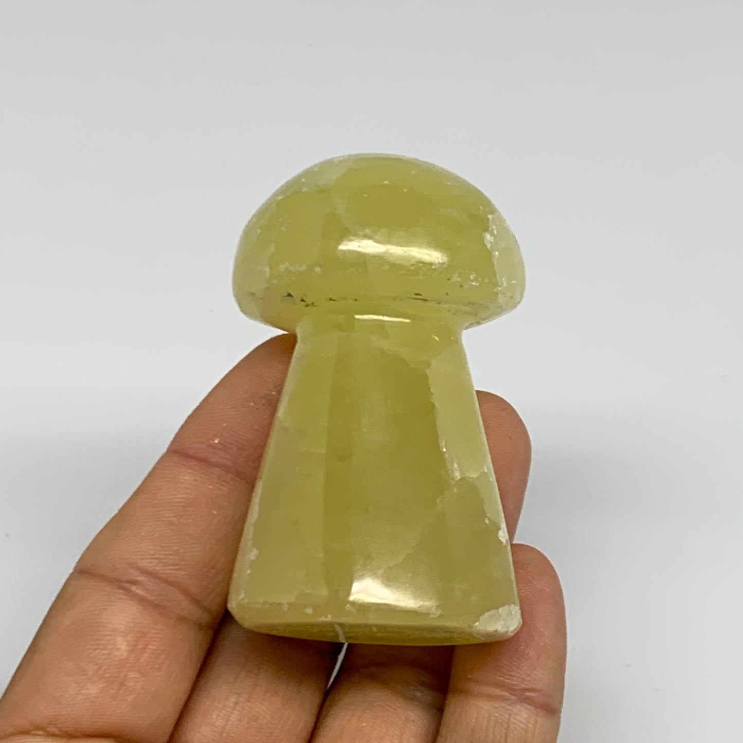 135g, 2.4"x1.4" Natural Lemon Calcite Mushroom Gemstone @Pakistan, B31686