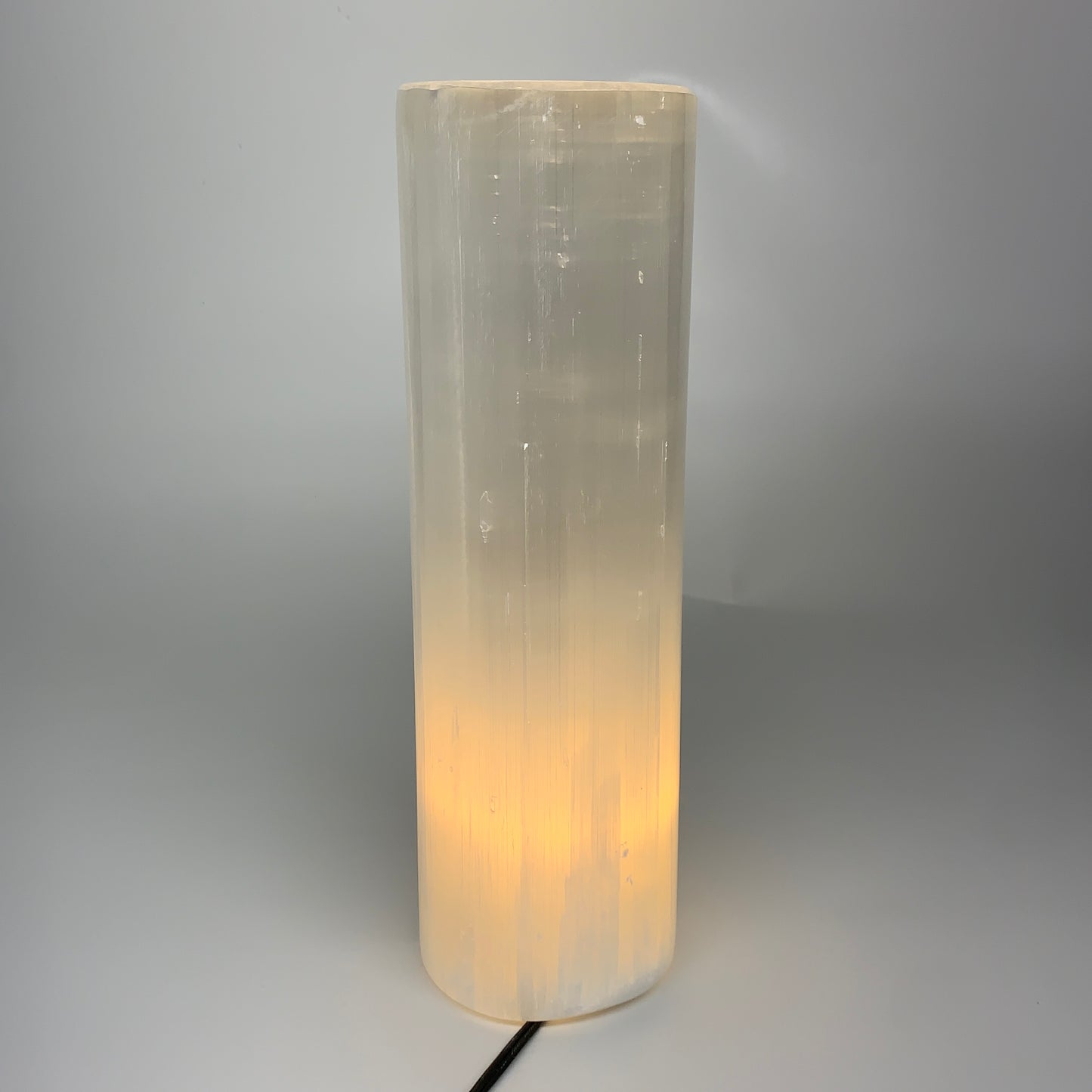 9.3 lbs, 11.6"x3.7" Cylinder Selenite (Satin Spar) Lamp Tower W/Chord, B35786