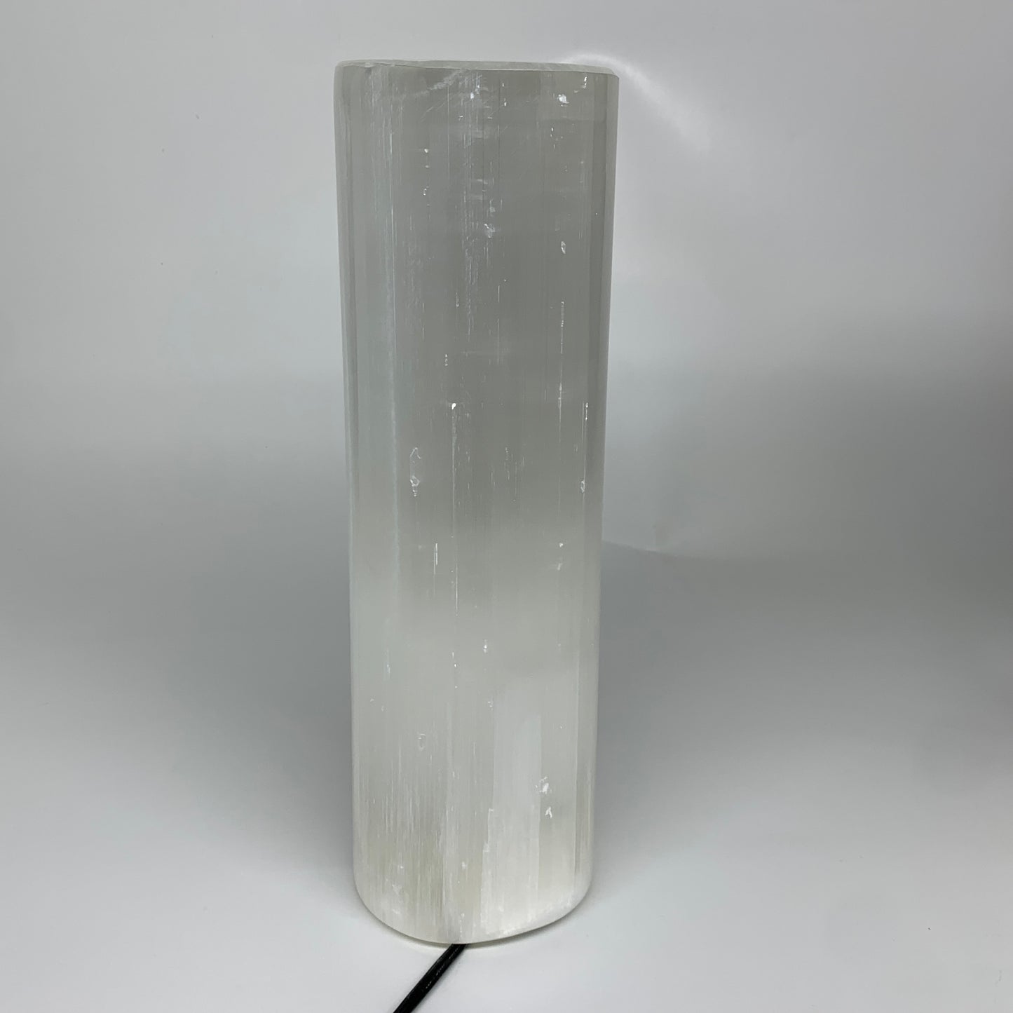 9.3 lbs, 11.6"x3.7" Cylinder Selenite (Satin Spar) Lamp Tower W/Chord, B35786