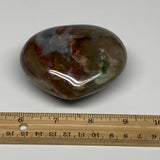 0.68 lbs, 3"x3.3"x1.5" Ocean Jasper Heart Polished Healing Crystal, B30861