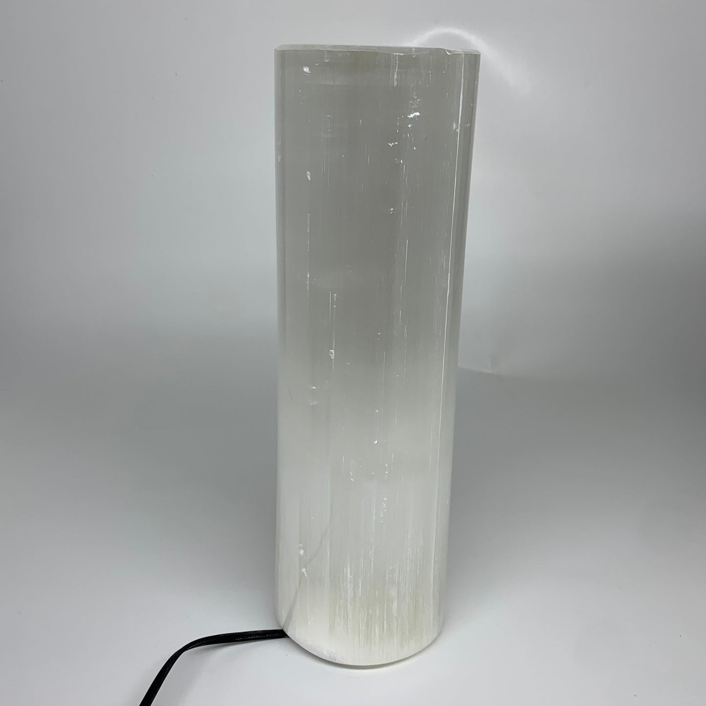 9.3 lbs, 11.6"x3.7" Cylinder Selenite (Satin Spar) Lamp Tower W/Chord, B35786