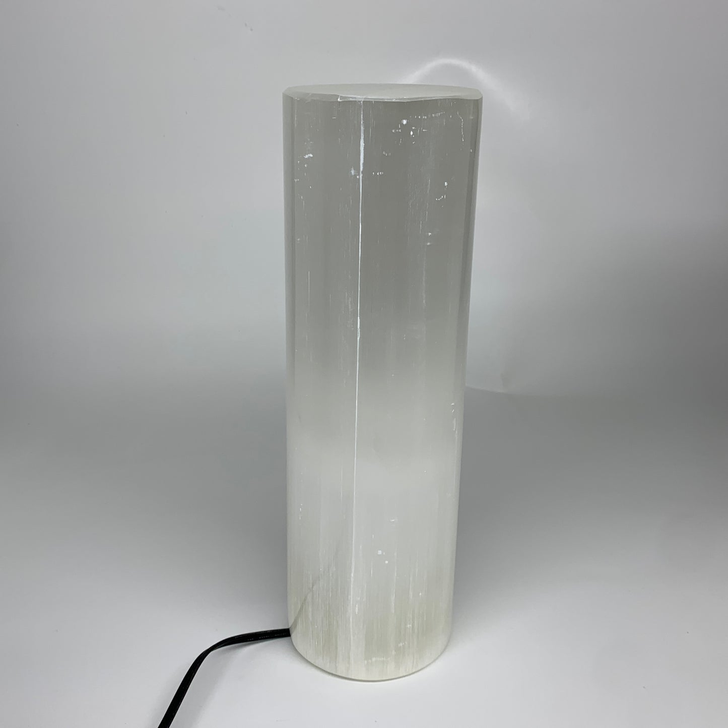 9.3 lbs, 11.6"x3.7" Cylinder Selenite (Satin Spar) Lamp Tower W/Chord, B35786
