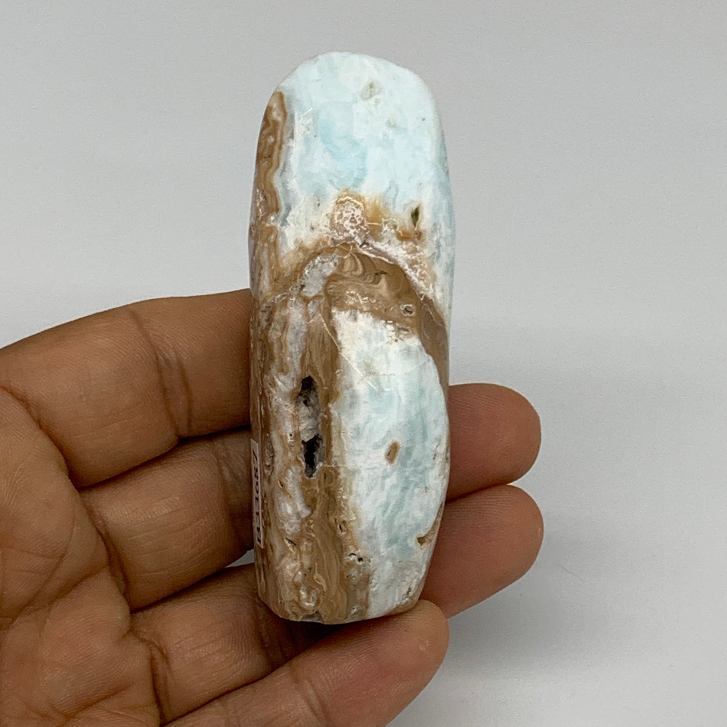 159.9g, 1.7"-2", 3pcs, Caribbean Calcite Egg Polished @Afghanistan, B33686