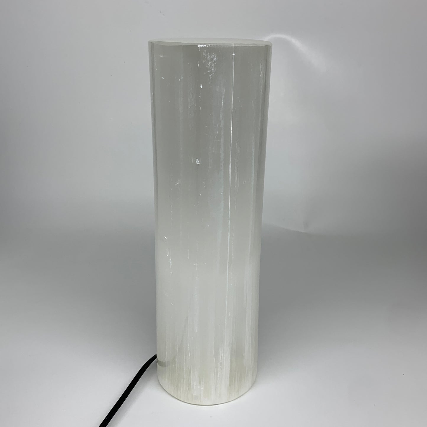 9.3 lbs, 11.6"x3.7" Cylinder Selenite (Satin Spar) Lamp Tower W/Chord, B35786