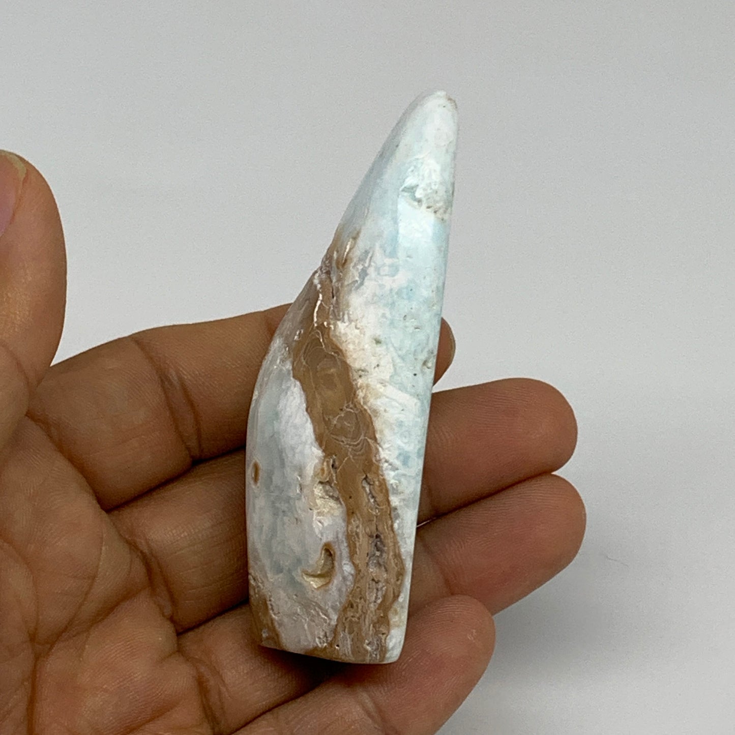 159.9g, 1.7"-2", 3pcs, Caribbean Calcite Egg Polished @Afghanistan, B33686