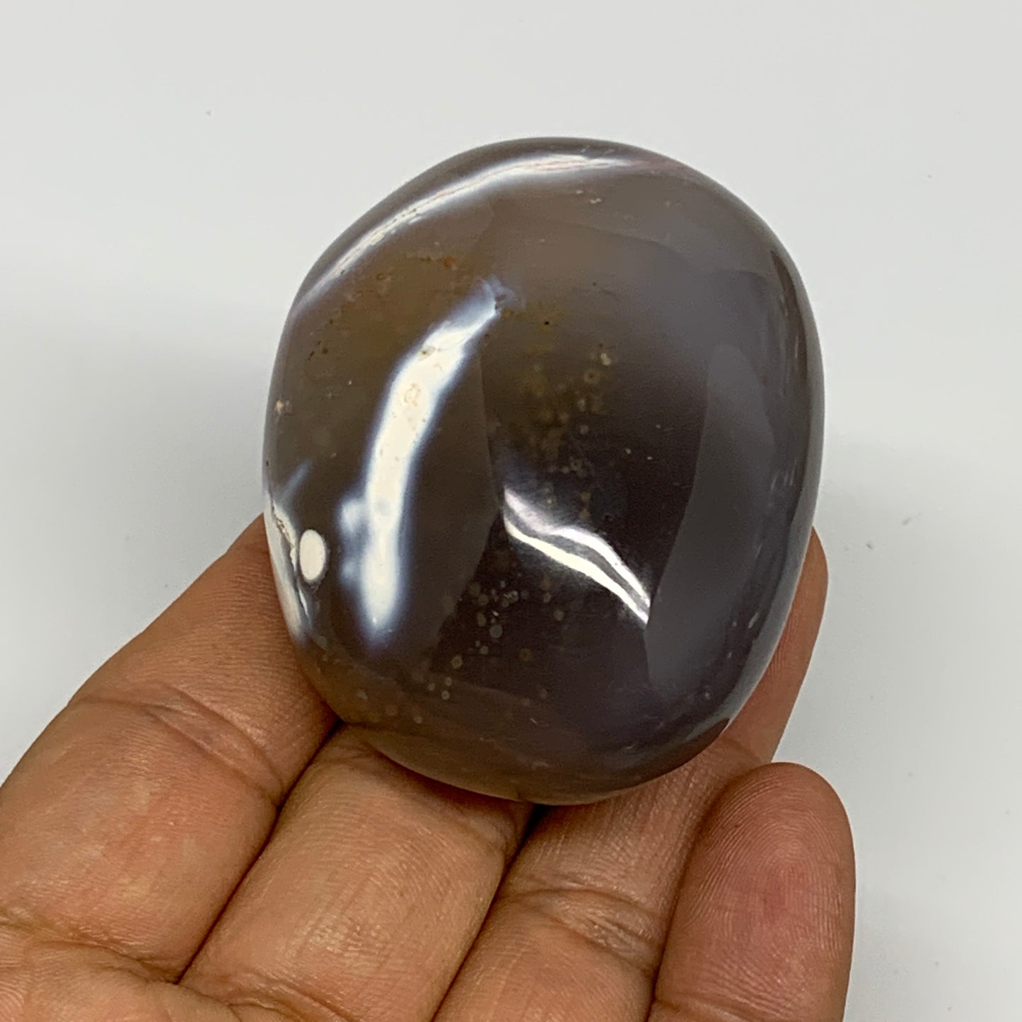 107.7g, 2.3"x1.8"x1.2" Orca Agate Palm-Stone Reiki Energy Crystal Reiki, B28697