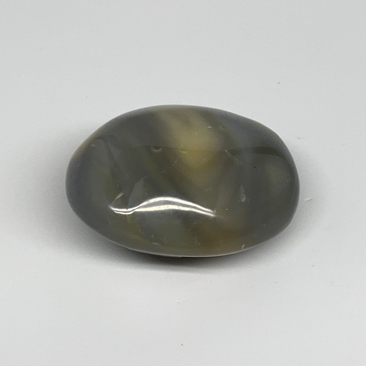 133.4g, 2.5"x2"x1.3" Orca Agate Palm-Stone Reiki Energy Crystal Reiki, B27871