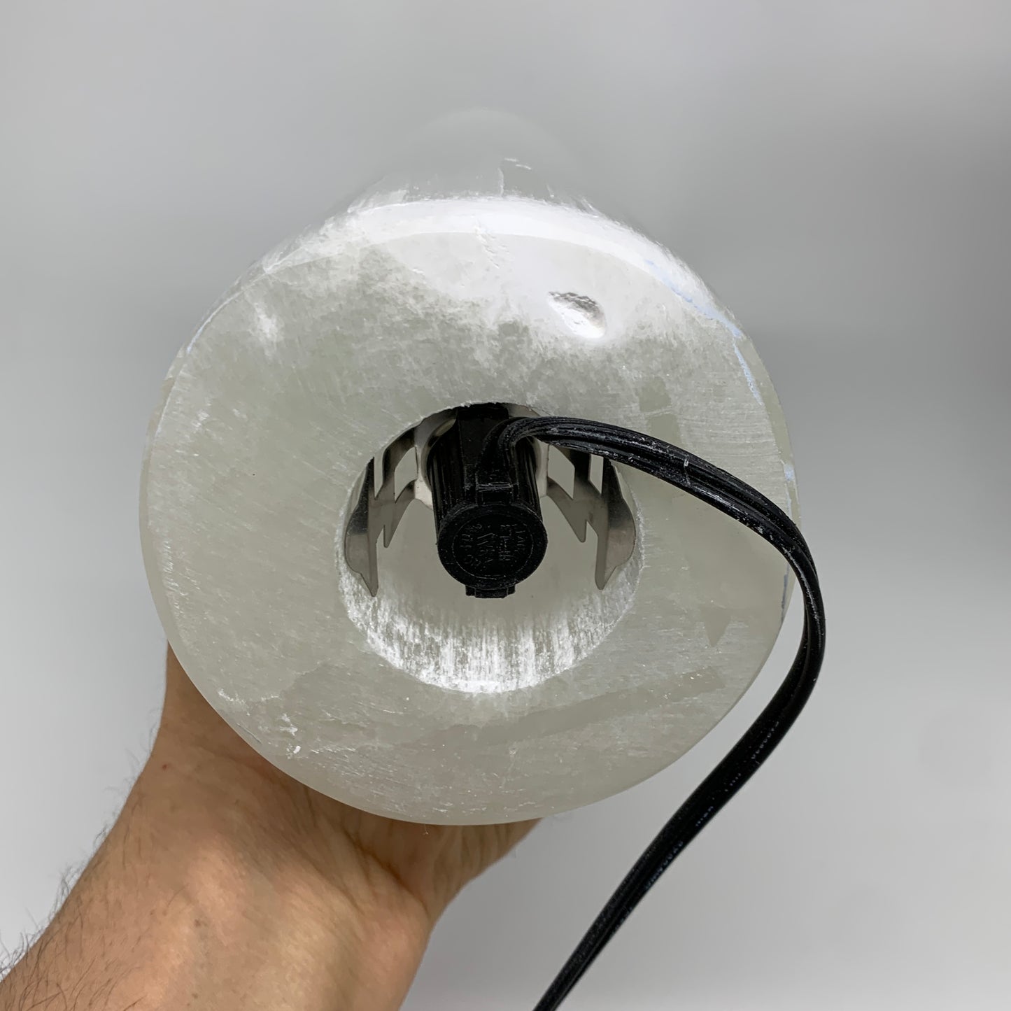 9.3 lbs, 11.6"x3.7" Cylinder Selenite (Satin Spar) Lamp Tower W/Chord, B35786