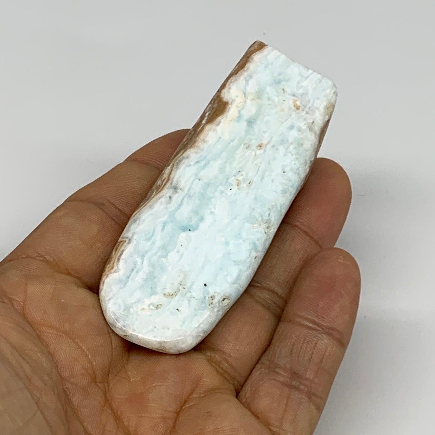 159.9g, 1.7"-2", 3pcs, Caribbean Calcite Egg Polished @Afghanistan, B33686