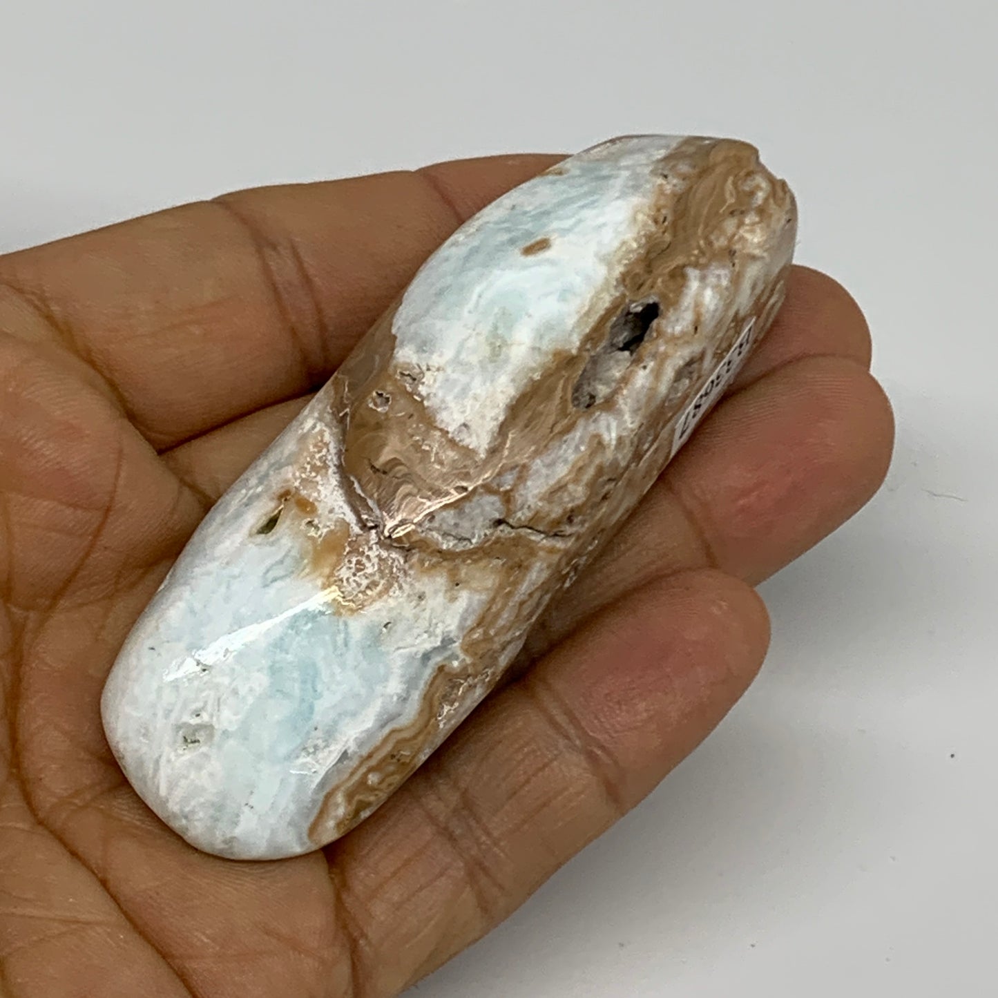 159.9g, 1.7"-2", 3pcs, Caribbean Calcite Egg Polished @Afghanistan, B33686