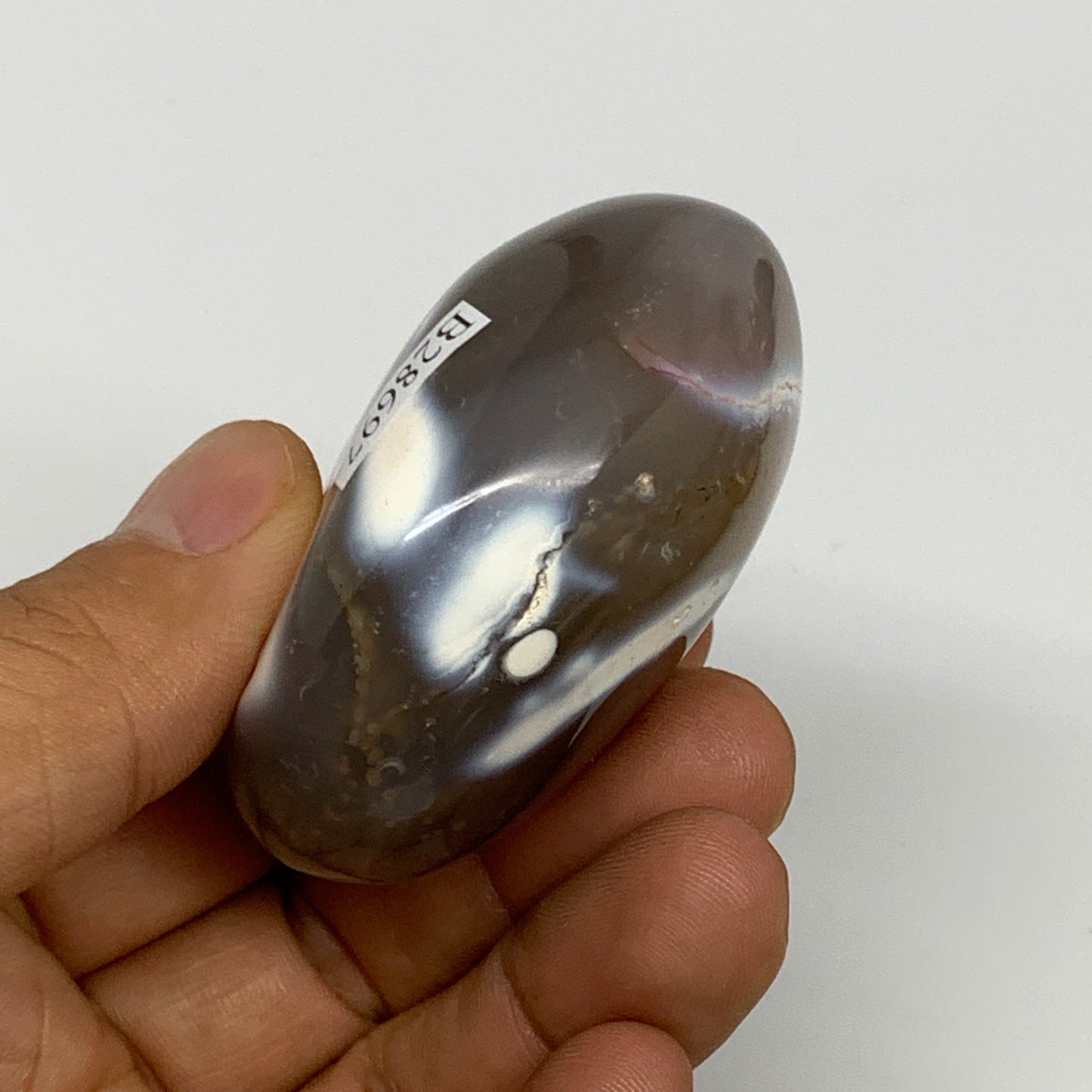107.7g, 2.3"x1.8"x1.2" Orca Agate Palm-Stone Reiki Energy Crystal Reiki, B28697