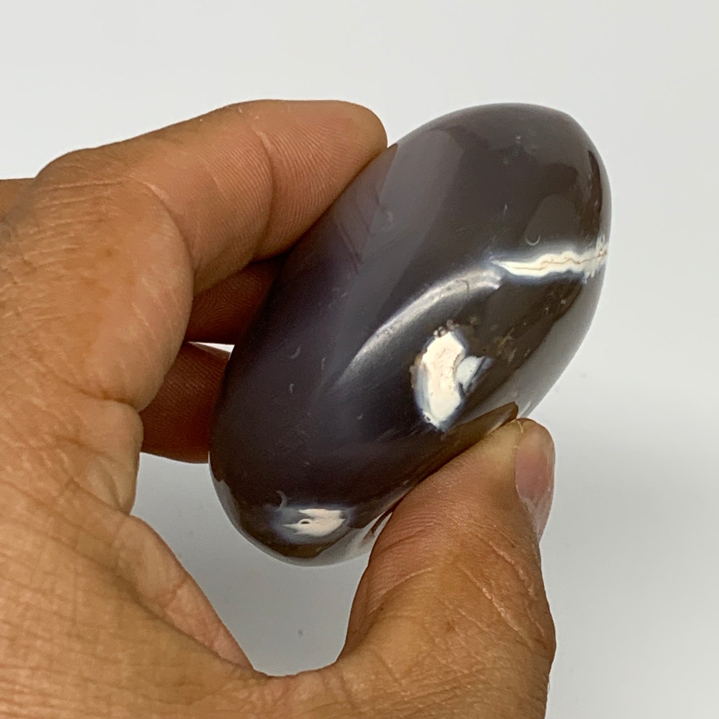 107.7g, 2.3"x1.8"x1.2" Orca Agate Palm-Stone Reiki Energy Crystal Reiki, B28697