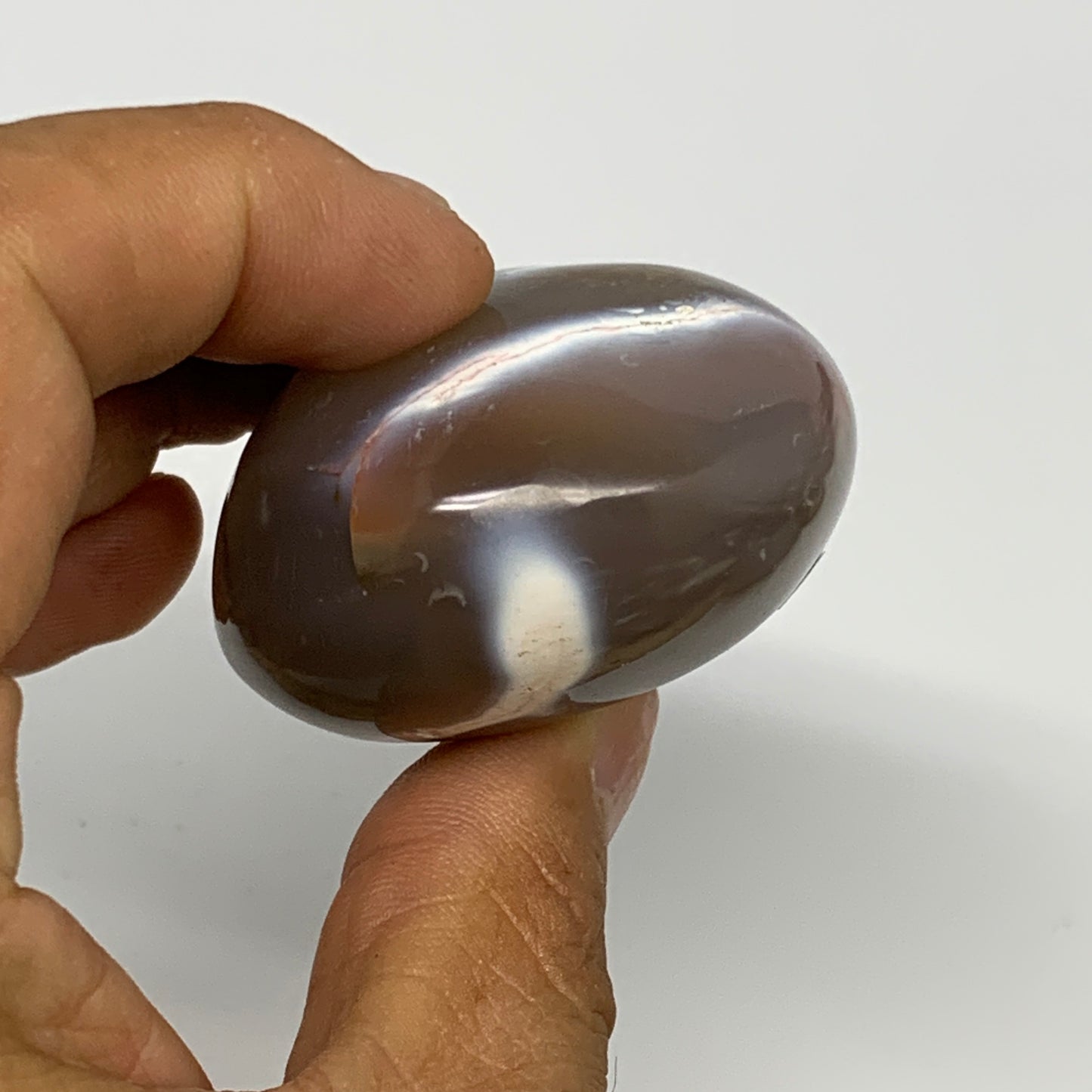 107.7g, 2.3"x1.8"x1.2" Orca Agate Palm-Stone Reiki Energy Crystal Reiki, B28697