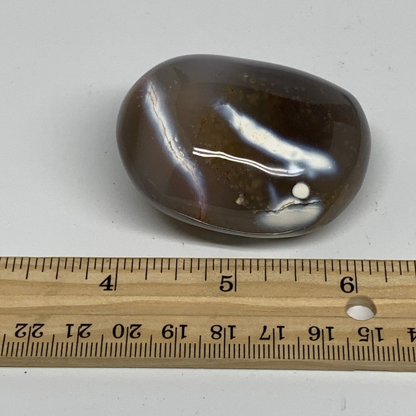 107.7g, 2.3"x1.8"x1.2" Orca Agate Palm-Stone Reiki Energy Crystal Reiki, B28697
