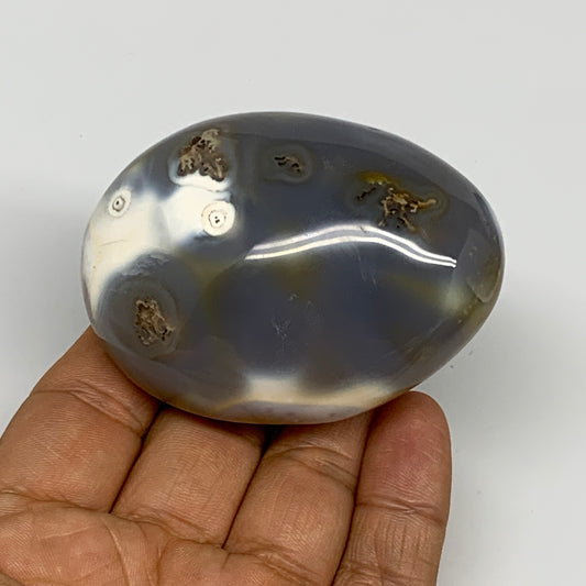 155.4g, 2.7"x2"x1.3" Orca Agate Palm-Stone Reiki Energy Crystal Reiki, B28696