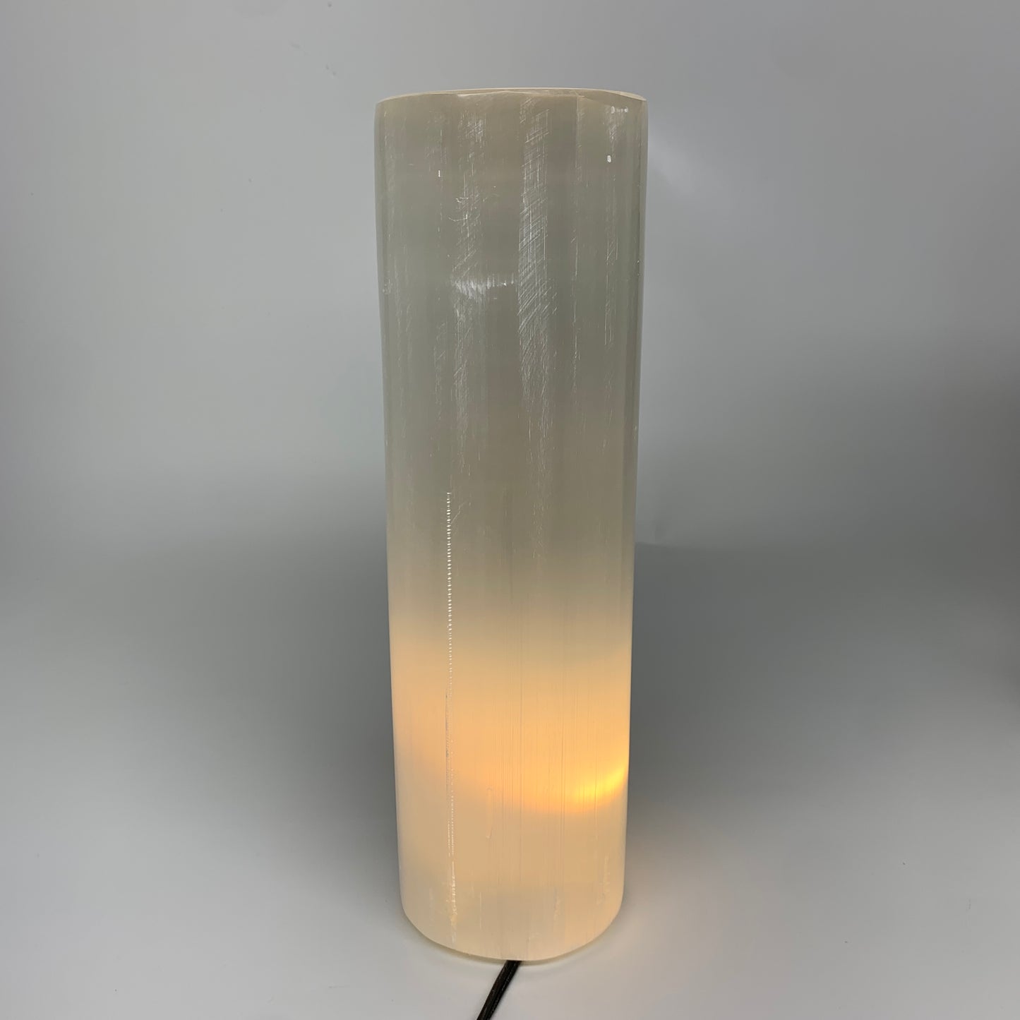 8.3 lbs, 11.5"x3.4" Cylinder Selenite (Satin Spar) Lamp Tower W/Chord, B35787