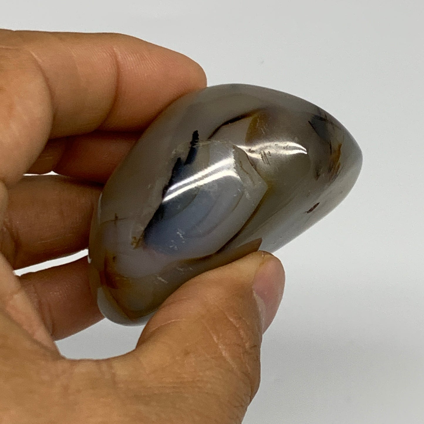 100.7g, 2.1"x1.8"x1.1" Orca Agate Palm-Stone Reiki Energy Crystal Reiki, B27872