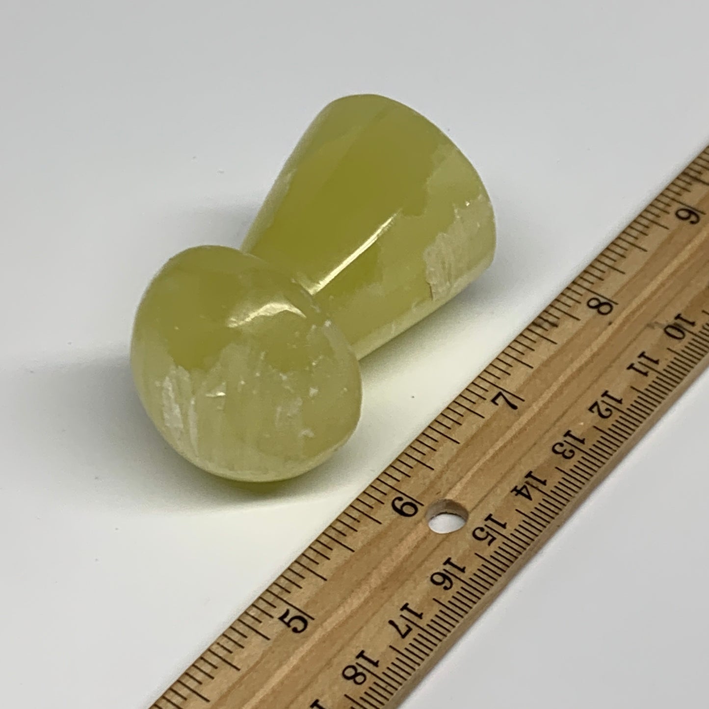 135g, 2.4"x1.4" Natural Lemon Calcite Mushroom Gemstone @Pakistan, B31686