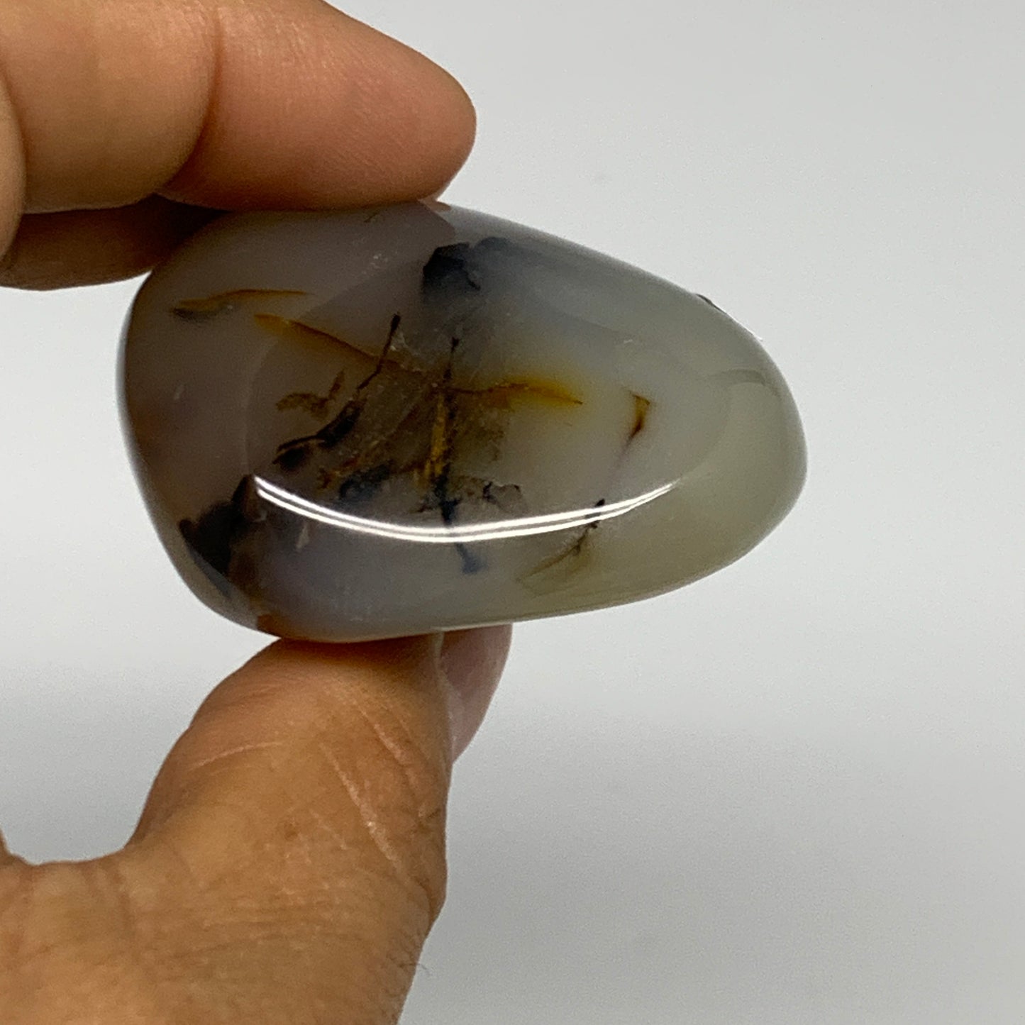100.7g, 2.1"x1.8"x1.1" Orca Agate Palm-Stone Reiki Energy Crystal Reiki, B27872
