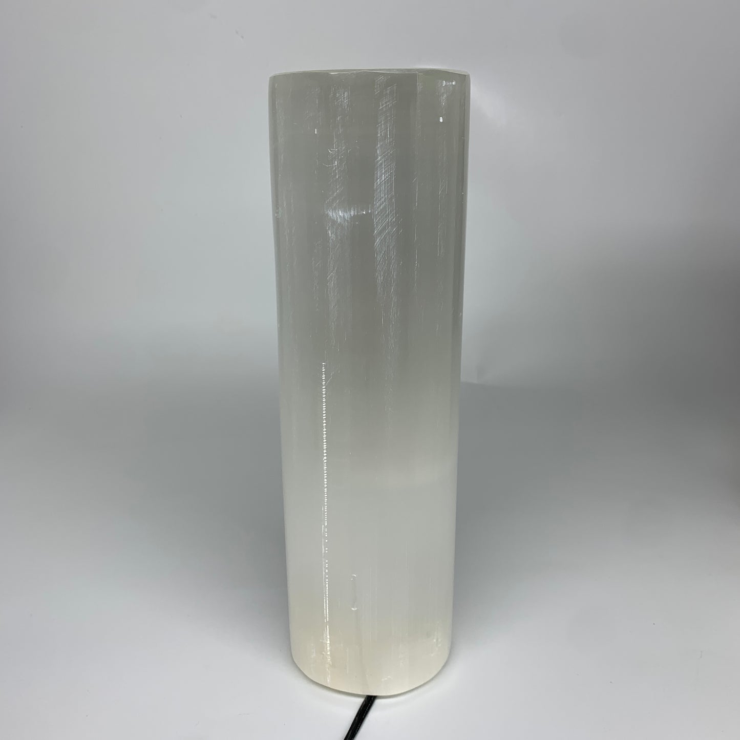8.3 lbs, 11.5"x3.4" Cylinder Selenite (Satin Spar) Lamp Tower W/Chord, B35787