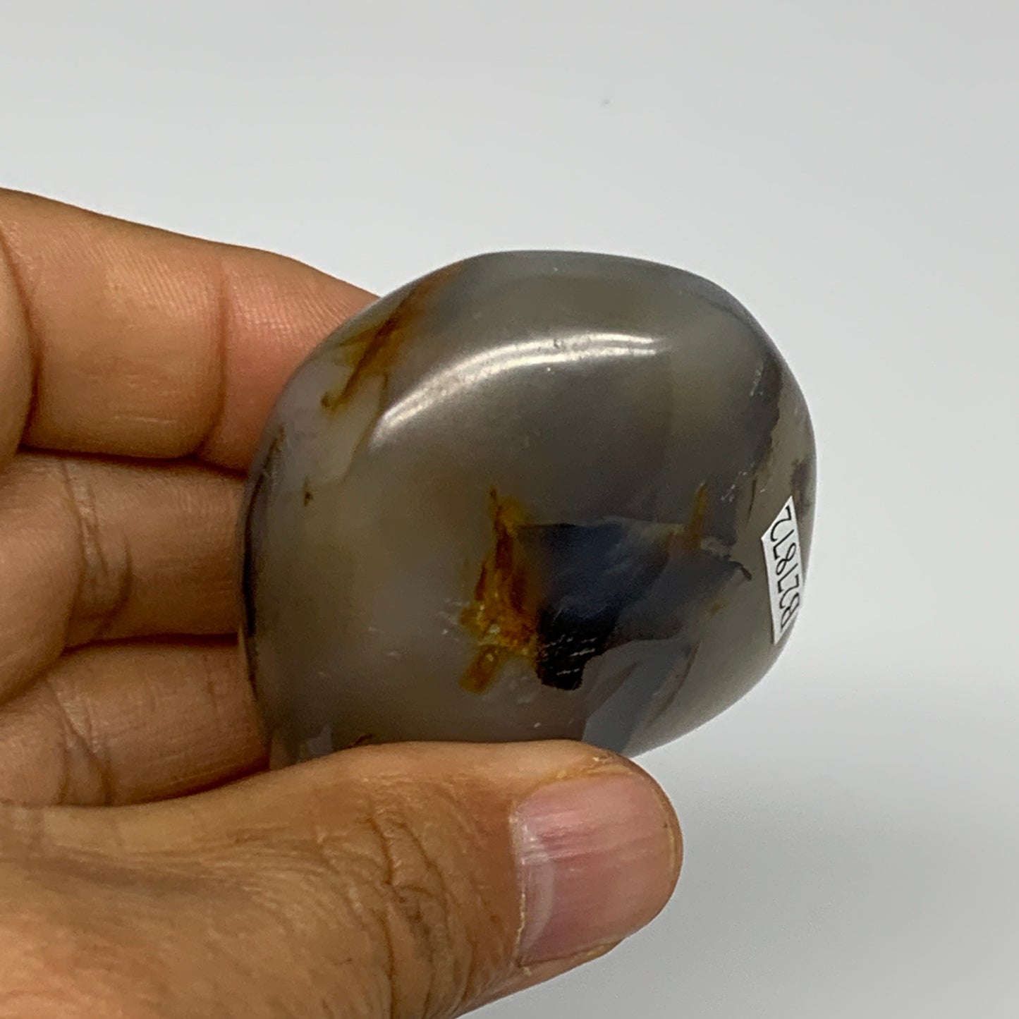 100.7g, 2.1"x1.8"x1.1" Orca Agate Palm-Stone Reiki Energy Crystal Reiki, B27872