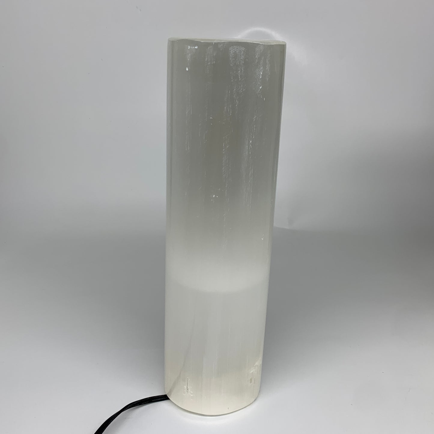 8.3 lbs, 11.5"x3.4" Cylinder Selenite (Satin Spar) Lamp Tower W/Chord, B35787