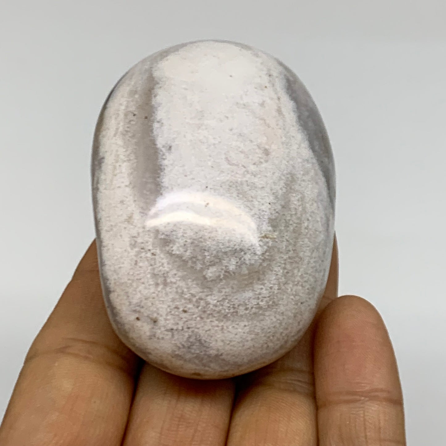 146g, 2.6"x1.7"x1.4" Natural Ocean Jasper Palm-Stone Orbicular Jasper, B38173