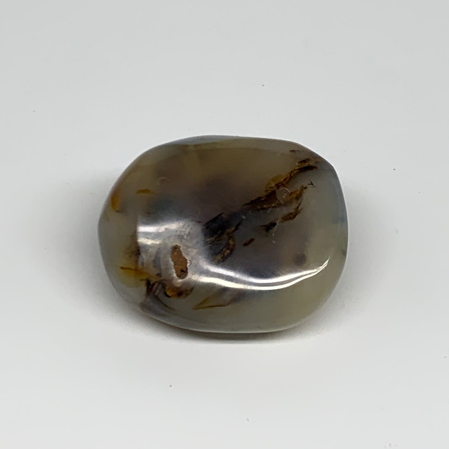 100.7g, 2.1"x1.8"x1.1" Orca Agate Palm-Stone Reiki Energy Crystal Reiki, B27872