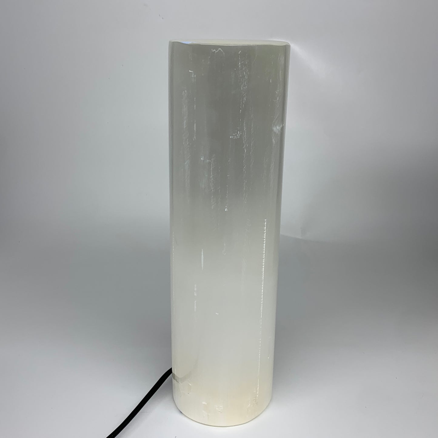 8.3 lbs, 11.5"x3.4" Cylinder Selenite (Satin Spar) Lamp Tower W/Chord, B35787