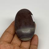 87.8g, 2.6"x1.6"x0.9", Narmada Shiva Lingam Palm-Stone Polished, B29386
