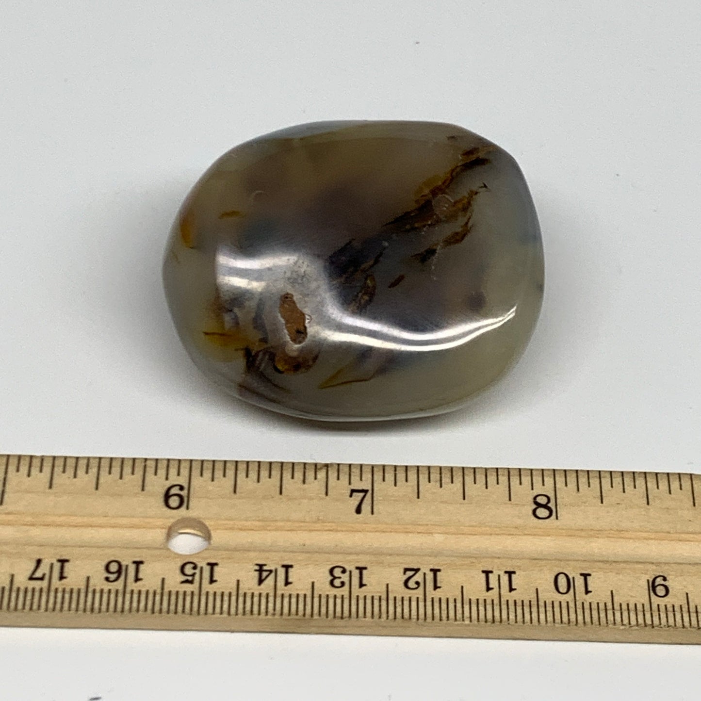 100.7g, 2.1"x1.8"x1.1" Orca Agate Palm-Stone Reiki Energy Crystal Reiki, B27872