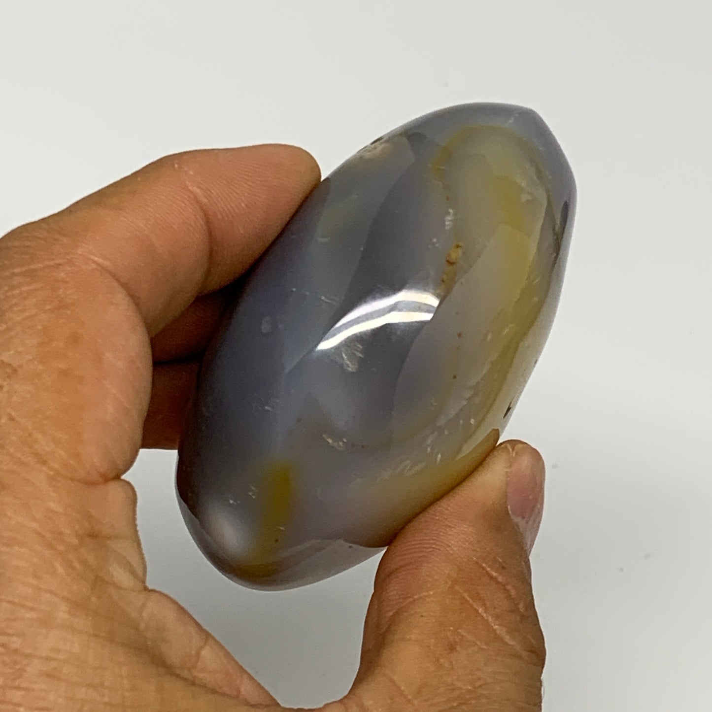 155.4g, 2.7"x2"x1.3" Orca Agate Palm-Stone Reiki Energy Crystal Reiki, B28696