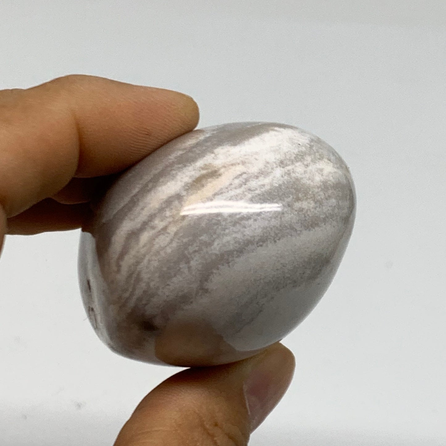 146g, 2.6"x1.7"x1.4" Natural Ocean Jasper Palm-Stone Orbicular Jasper, B38173