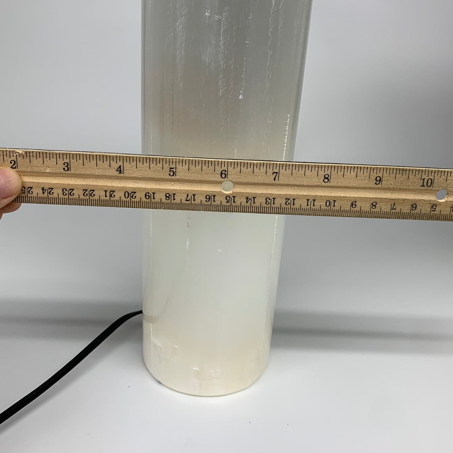 8.3 lbs, 11.5"x3.4" Cylinder Selenite (Satin Spar) Lamp Tower W/Chord, B35787