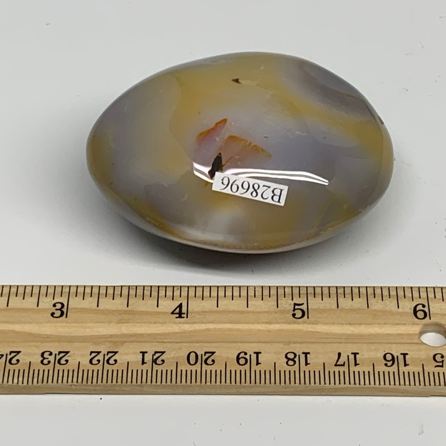155.4g, 2.7"x2"x1.3" Orca Agate Palm-Stone Reiki Energy Crystal Reiki, B28696