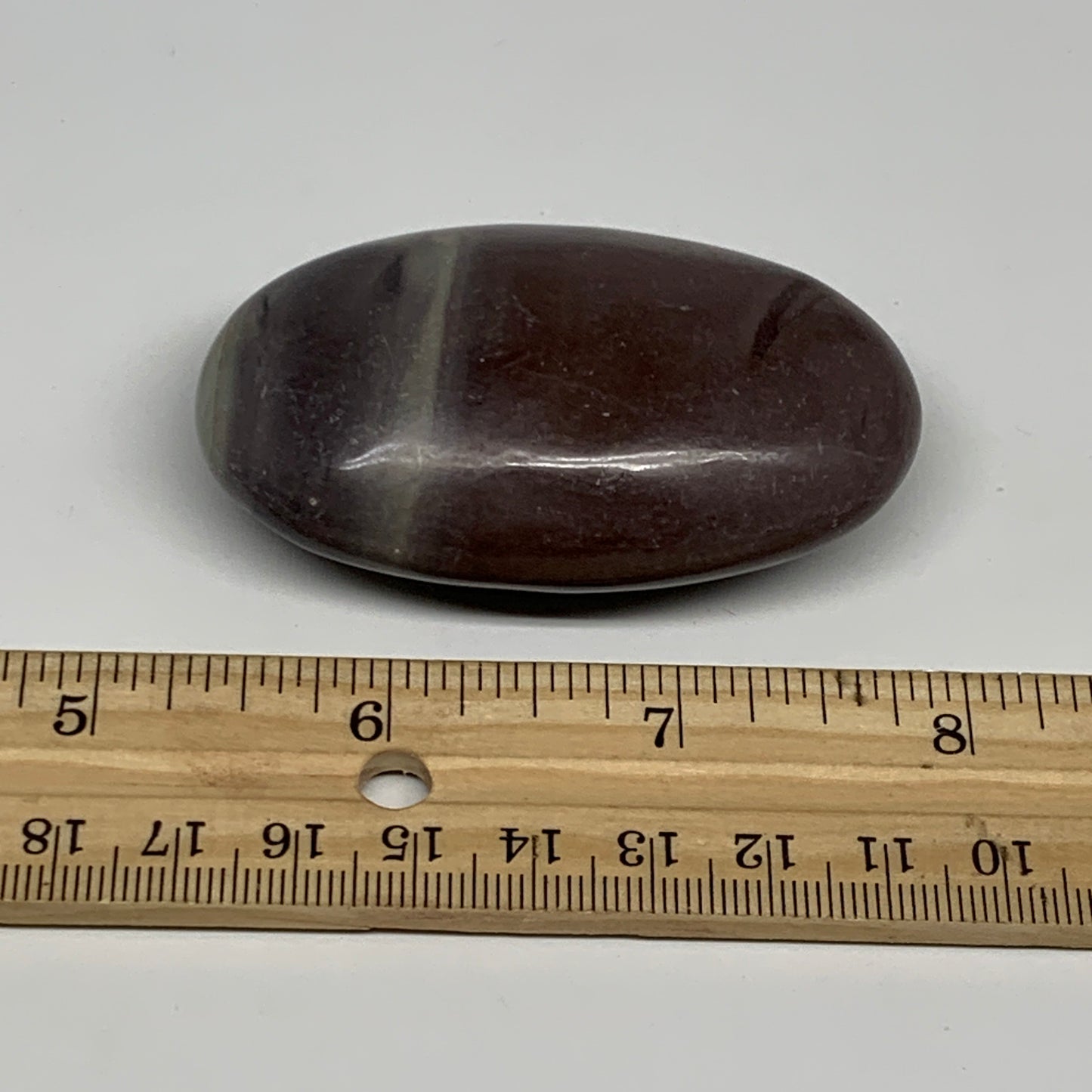 87.8g, 2.6"x1.6"x0.9", Narmada Shiva Lingam Palm-Stone Polished, B29386