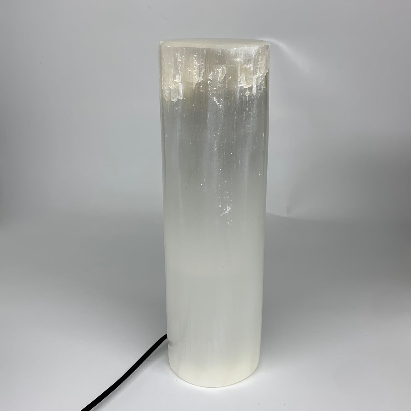 8.6 lbs, 11.6"x3.4" Cylinder Selenite (Satin Spar) Lamp Tower W/Chord, B35788