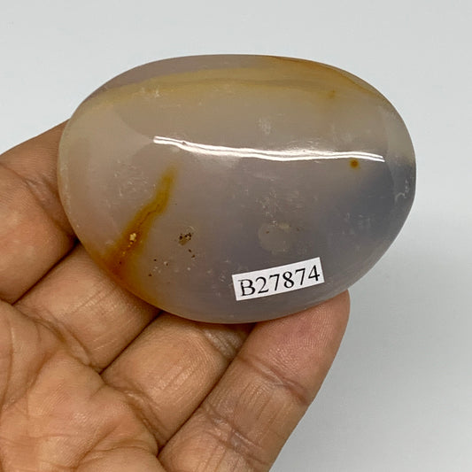 77g, 2.3"x1.7"x0.9" Orca Agate Palm-Stone Reiki Energy Crystal Reiki, B27874