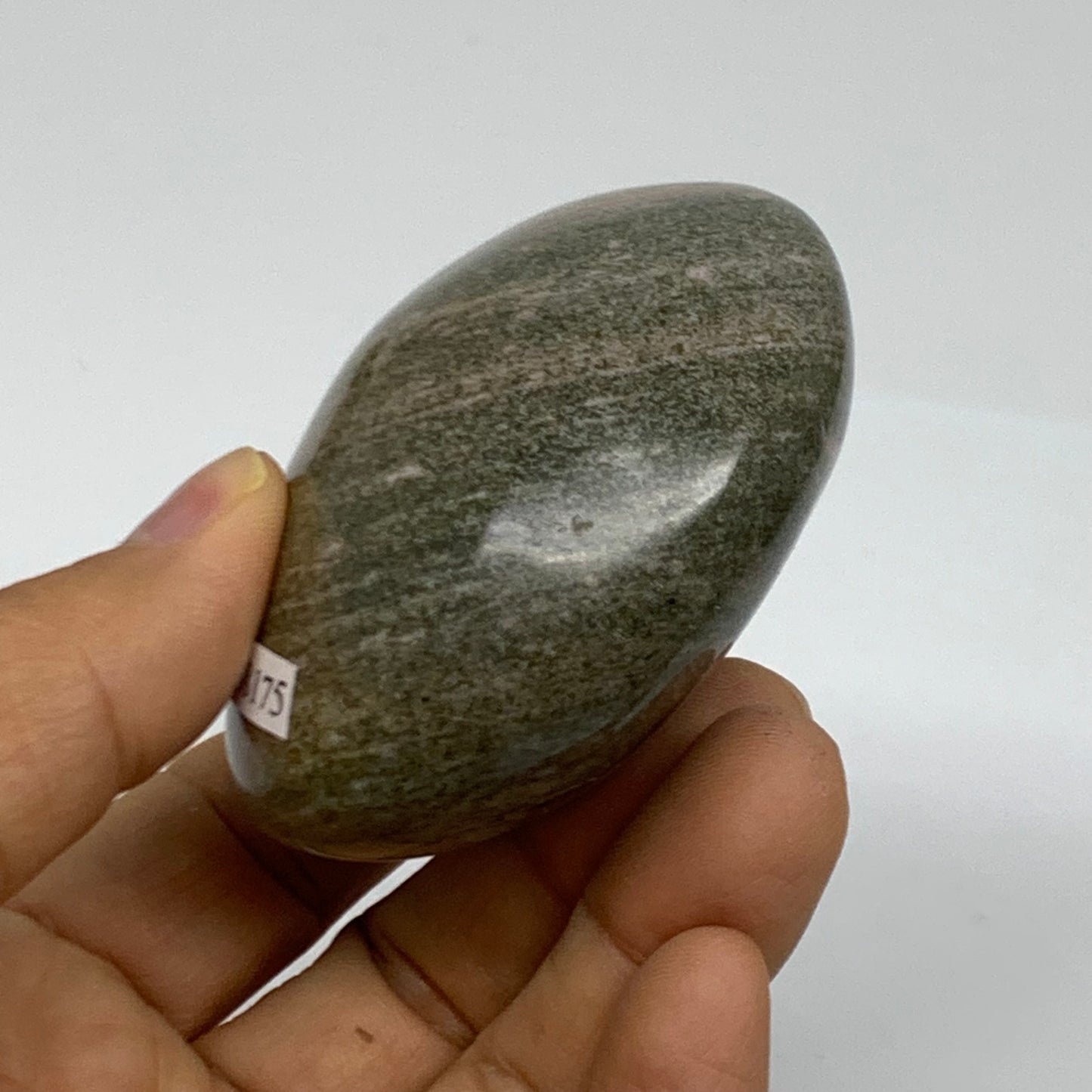 194.6g, 2.6"x2.5"x1.5" Natural Ocean Jasper Palm-Stone Orbicular Jasper, B38175