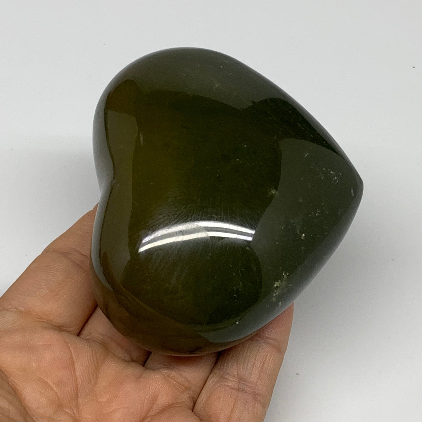 0.68 lbs, 2.7"x3.2"x1.6" Ocean Jasper Heart Polished Healing Crystal, B30865