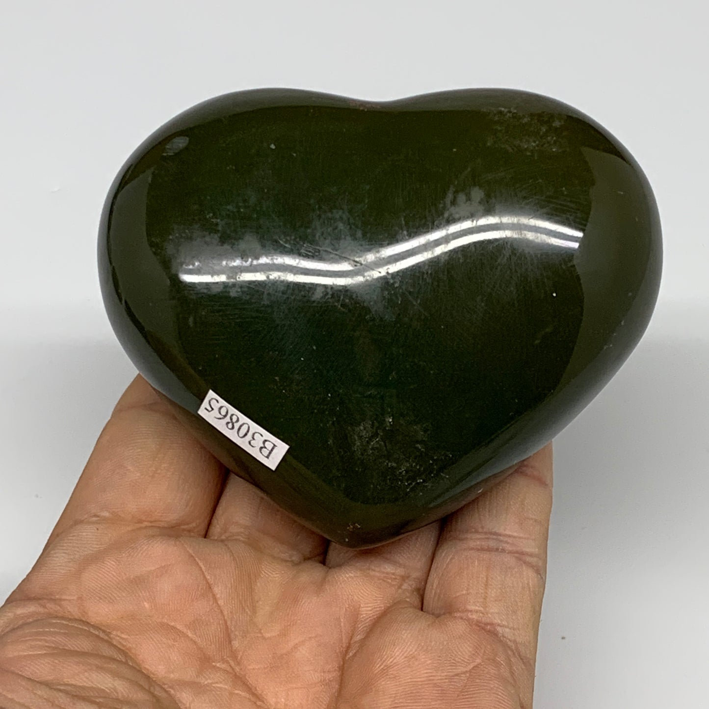 0.68 lbs, 2.7"x3.2"x1.6" Ocean Jasper Heart Polished Healing Crystal, B30865