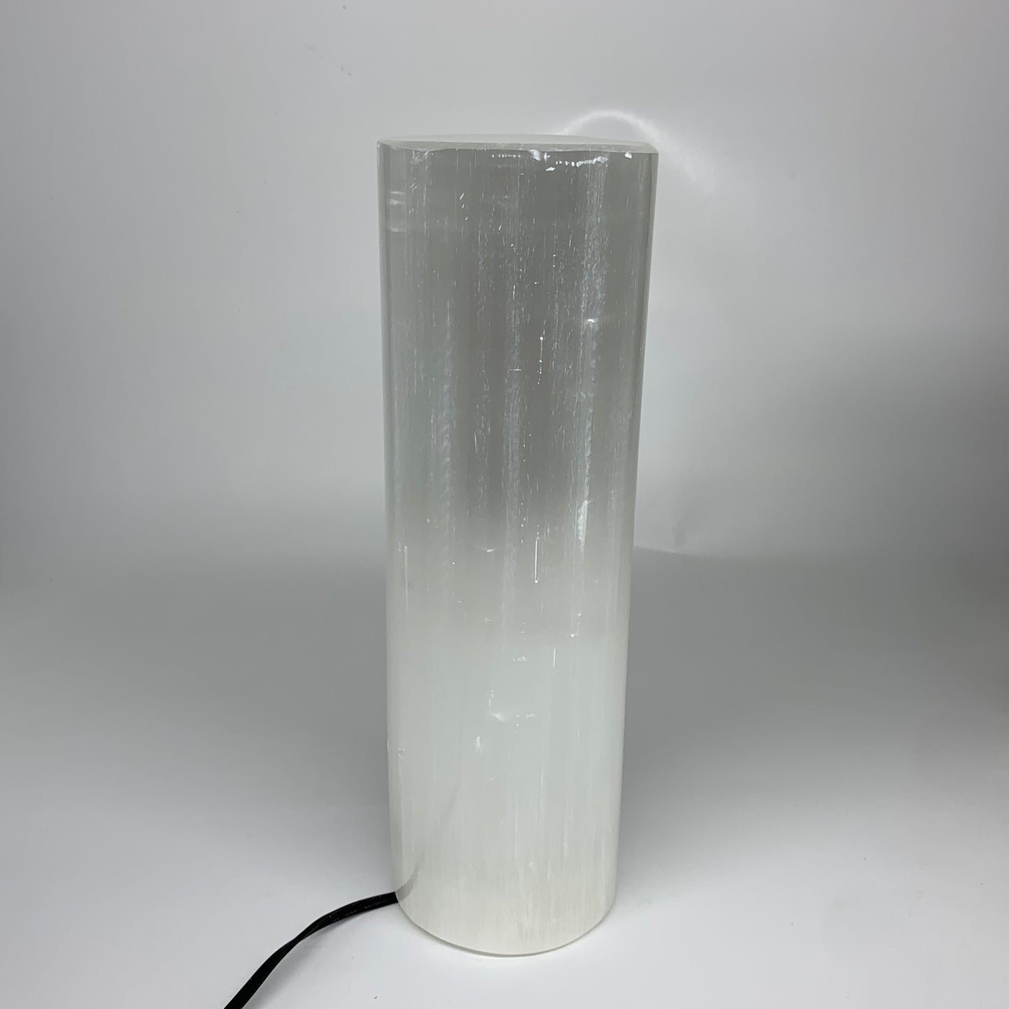 9.6 lbs, 11.7"x3.7" Cylinder Selenite (Satin Spar) Lamp Tower W/Chord, B35789
